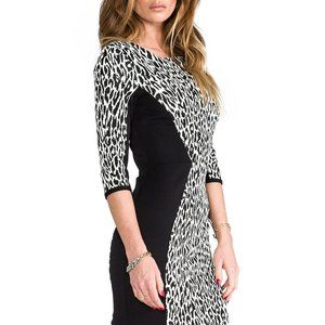 Black Halo - Black and White Mini Dress